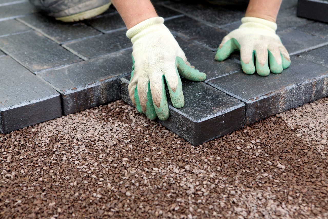 paving, bricks, clinker, lay, laying, 