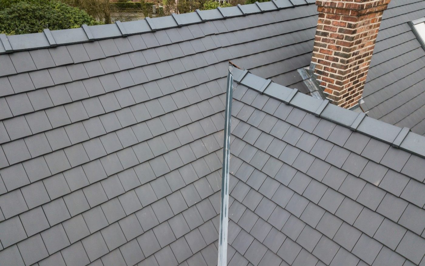 Grey roof tiles