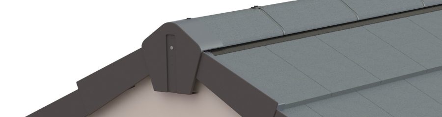 digital render of a grey roof on a brick house