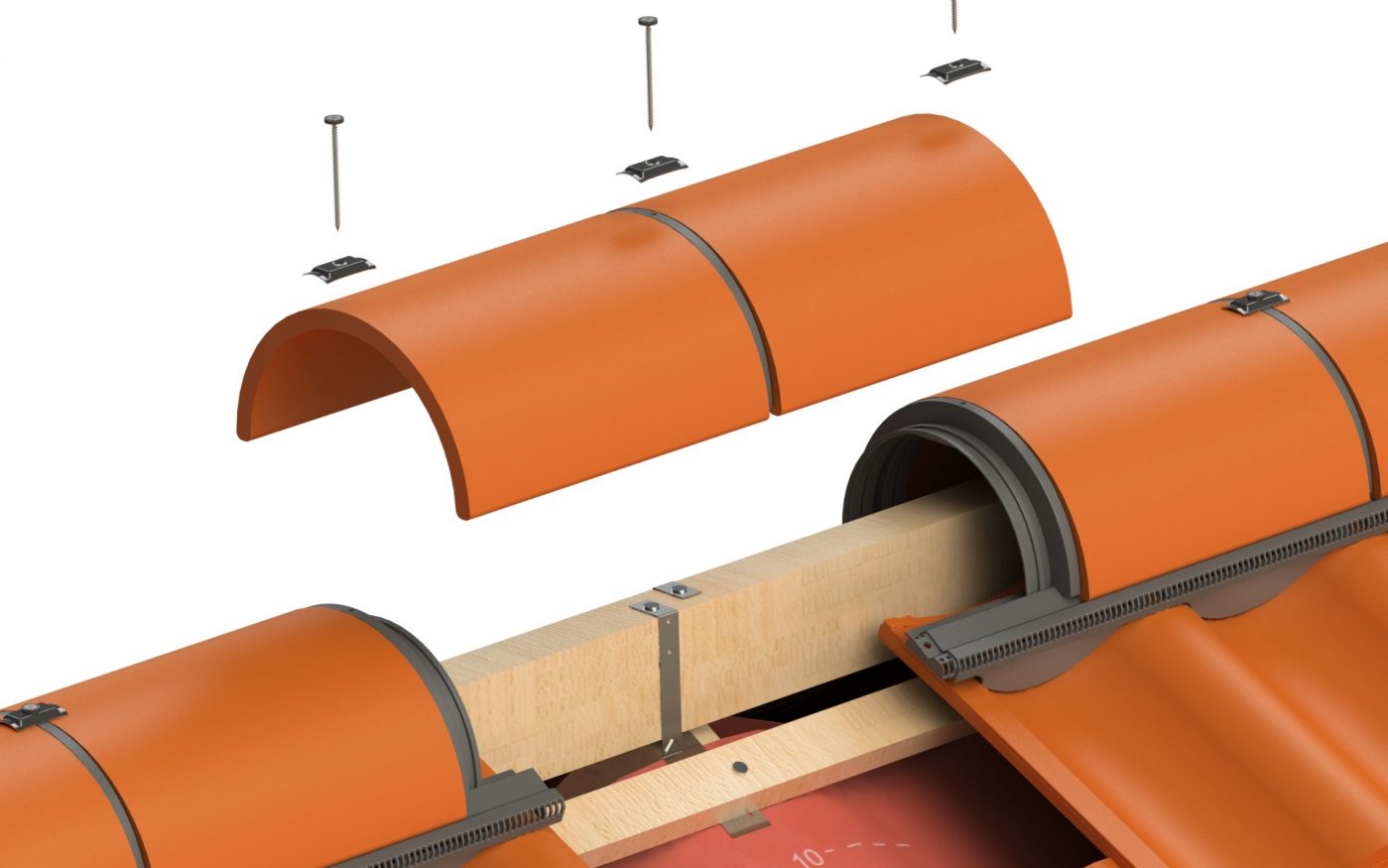 Sandtoft Profile Ridge System on roof ridge
