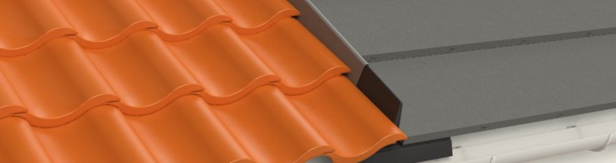 Diagram of bonding gutter in a roof