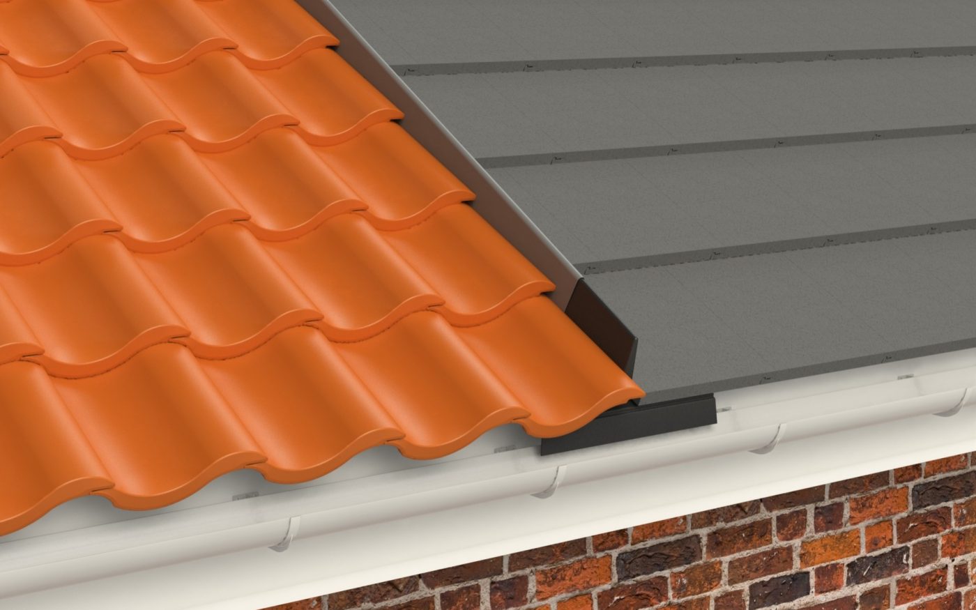 Diagram of a finished bonding gutter