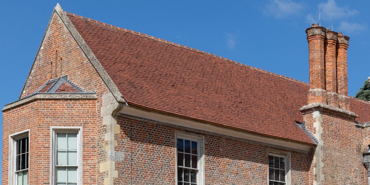 The Vyne stately home, roof renovation with Keymer tiles