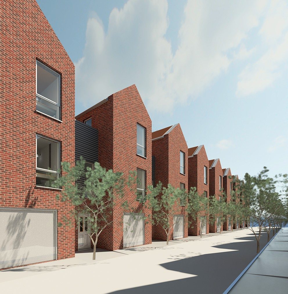 e4 house built in Hestia multi, porotherm 100 and new rivius antique slate