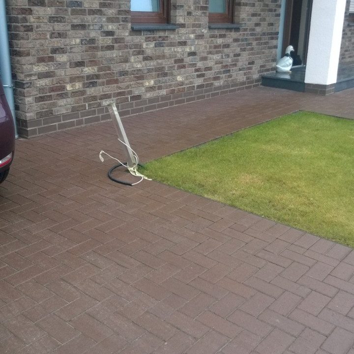 paver, penter, paving stone, herringbone bandage, schwarzbraun, blackish brown