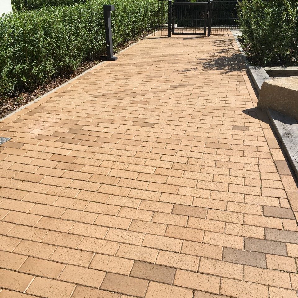 paver, penter, paving stone, in-line unit, husum gelbbunt, husum yellow-melange 